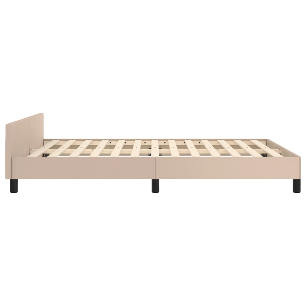 Cadre de lit sans matelas cappuccino 140x190 cm similicuir - XIOS