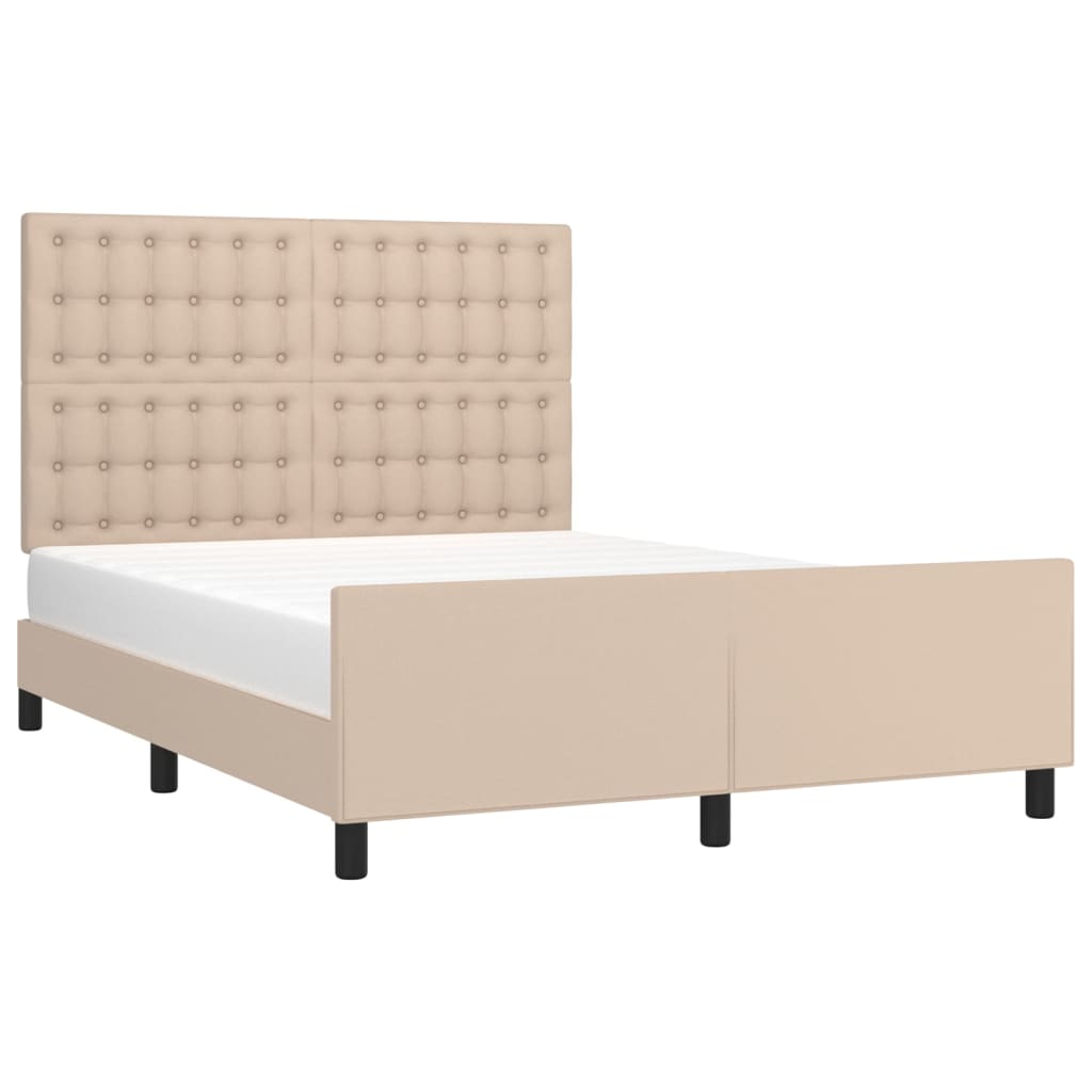 Cadre de lit sans matelas cappuccino 140x200 cm similicuir - XIOS