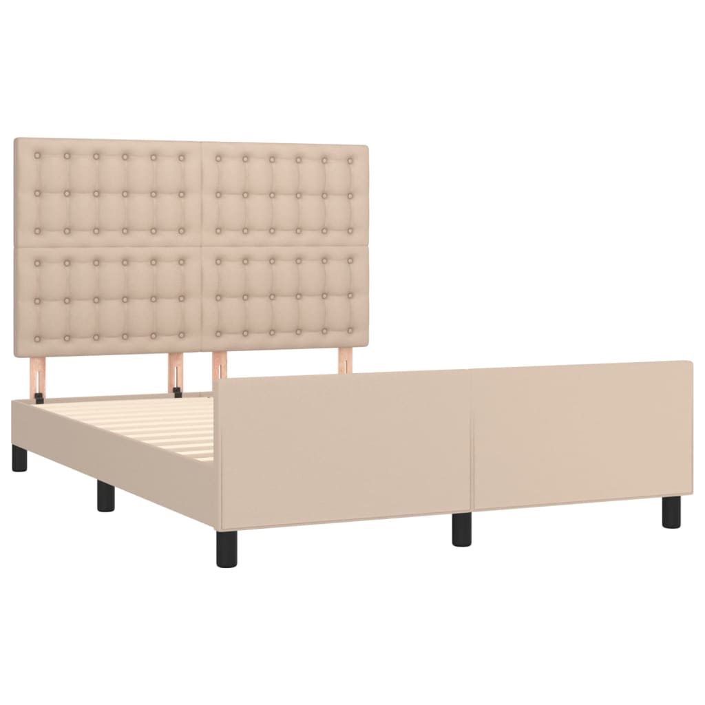 Cadre de lit sans matelas cappuccino 140x200 cm similicuir - XIOS