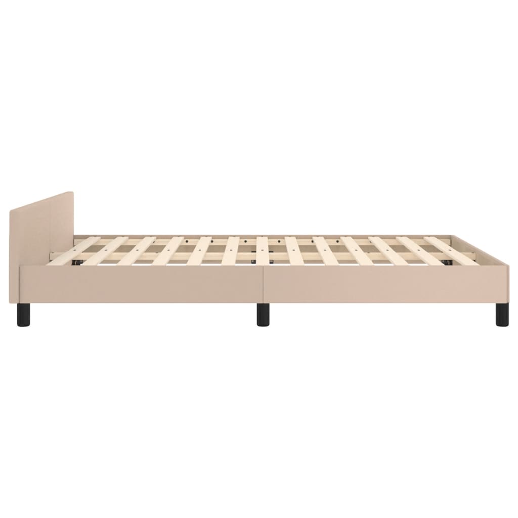 Cadre de lit sans matelas cappuccino 140x200 cm similicuir - XIOS