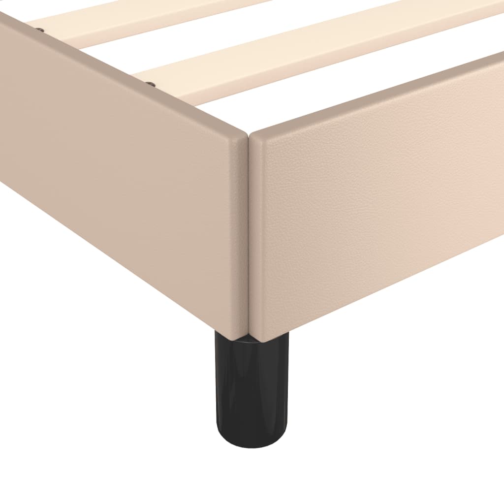 Cadre de lit sans matelas cappuccino 140x200 cm similicuir - XIOS
