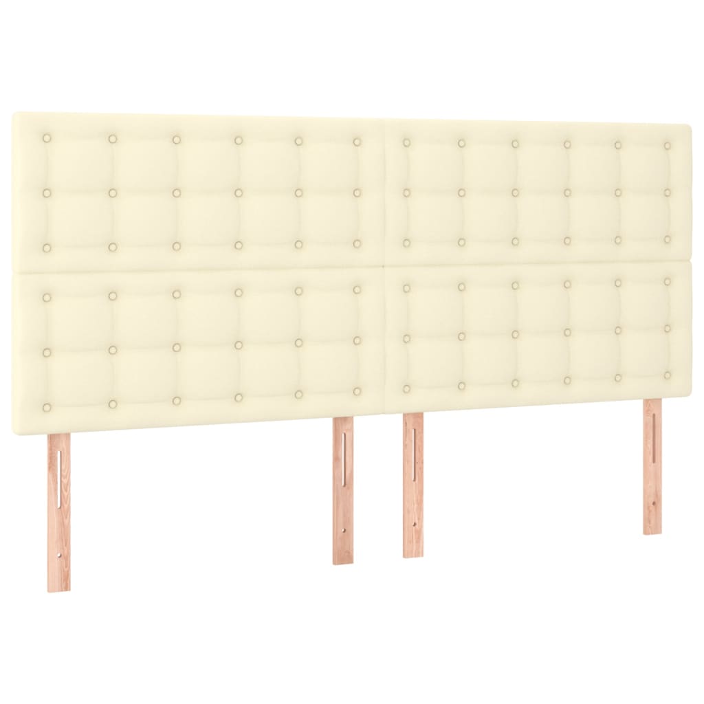 Cadre de lit avec tête de lit Crème 160x200 cm Similicuir - XIOS