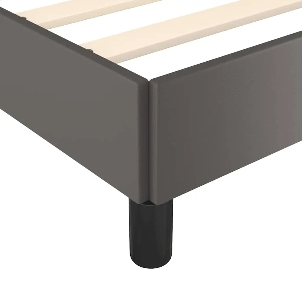 Cadre de lit sans matelas gris 160x200 cm similicuir - XIOS