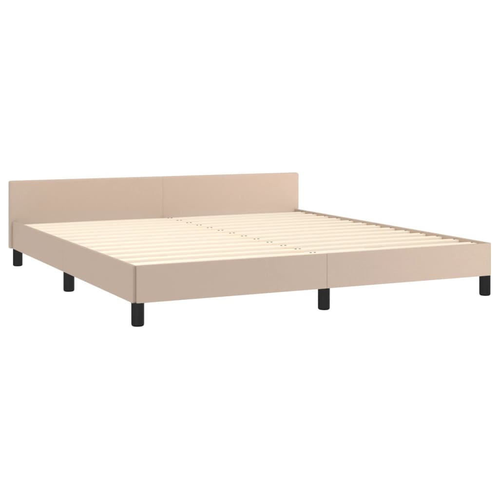 Cadre de lit sans matelas cappuccino 160x200 cm similicuir - XIOS