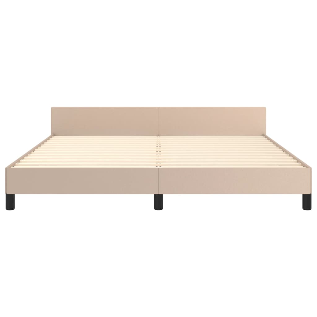 Cadre de lit sans matelas cappuccino 160x200 cm similicuir - XIOS