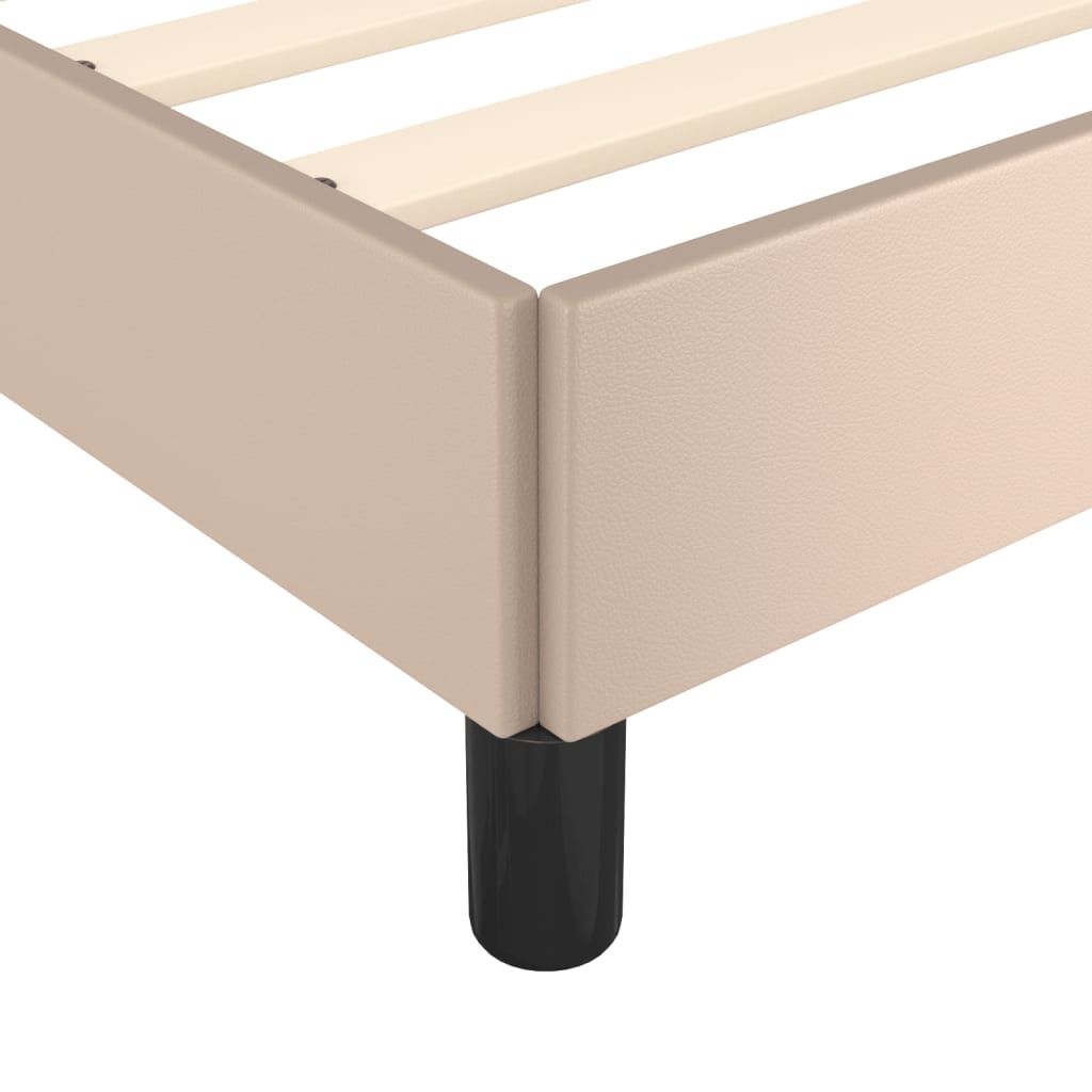 Cadre de lit sans matelas cappuccino 160x200 cm similicuir - XIOS