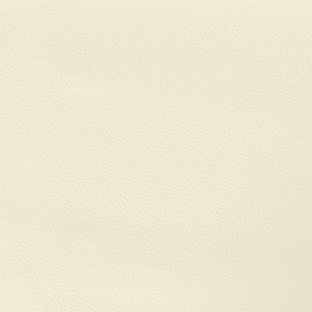 Cadre de lit avec tête de lit Crème 180x200 cm Similicuir