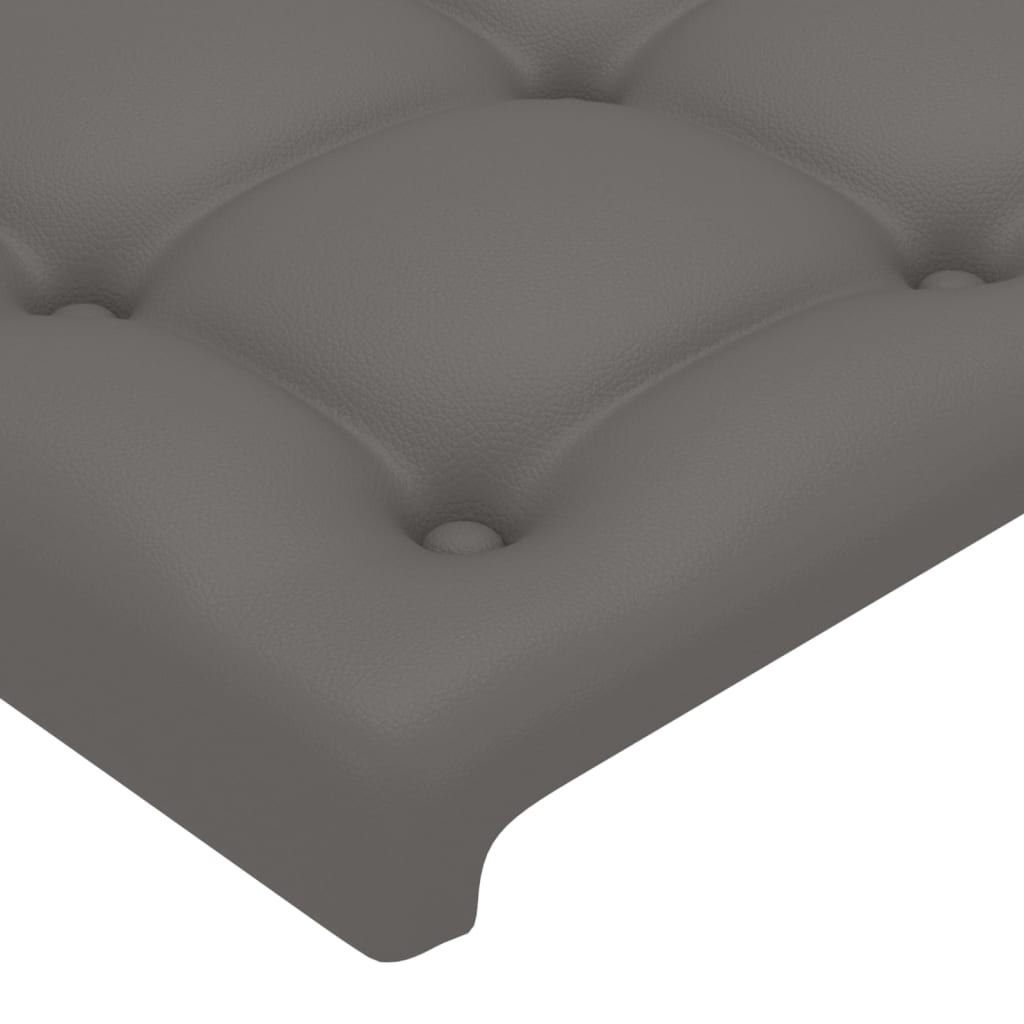 Cadre de lit sans matelas gris similicuir - XIOS