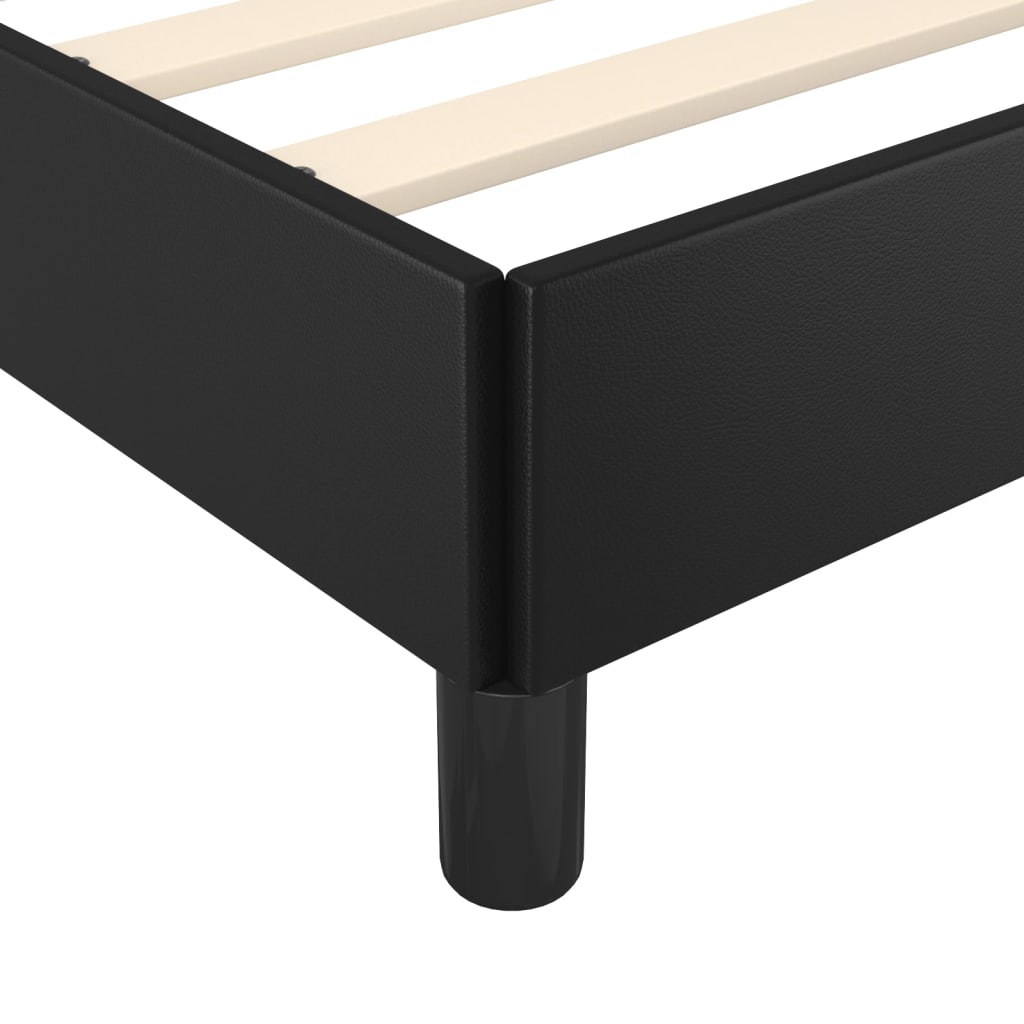 Cadre de lit sans matelas noir 200x200 cm similicuir - XIOS