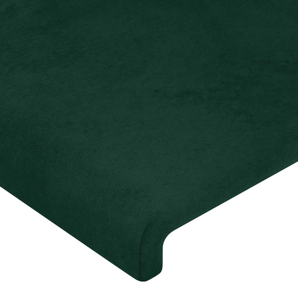 Cadre de lit sans matelas vert foncé 90x200 cm velours - XIOS