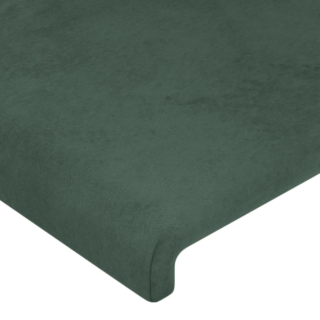 Cadre de lit sans matelas vert foncé 140x200 cm velours - XIOS