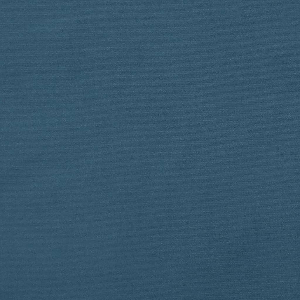 Cadre de lit sans matelas bleu foncé 140x200 cm velours - XIOS