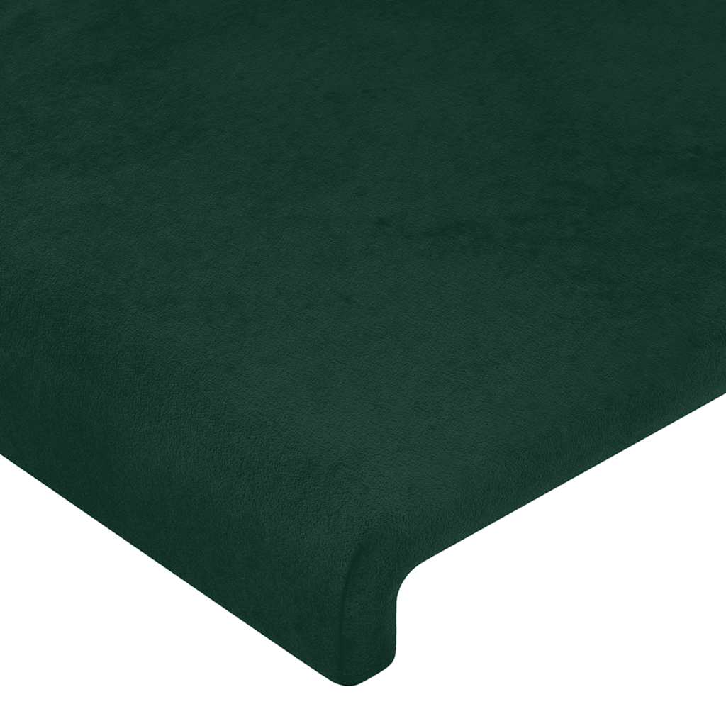 Cadre de lit sans matelas vert foncé 160x200 cm velours - XIOS
