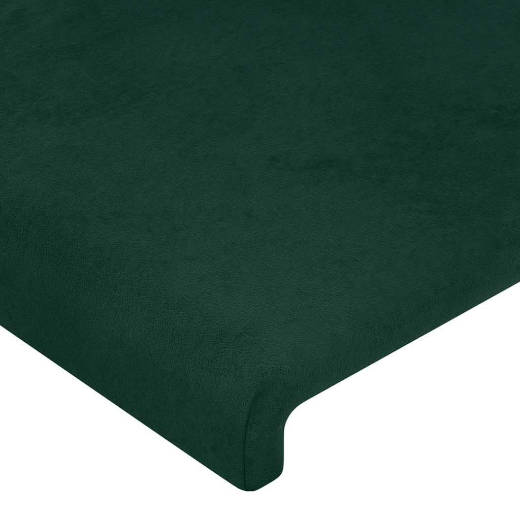 Cadre de lit sans matelas vert foncé velours - XIOS