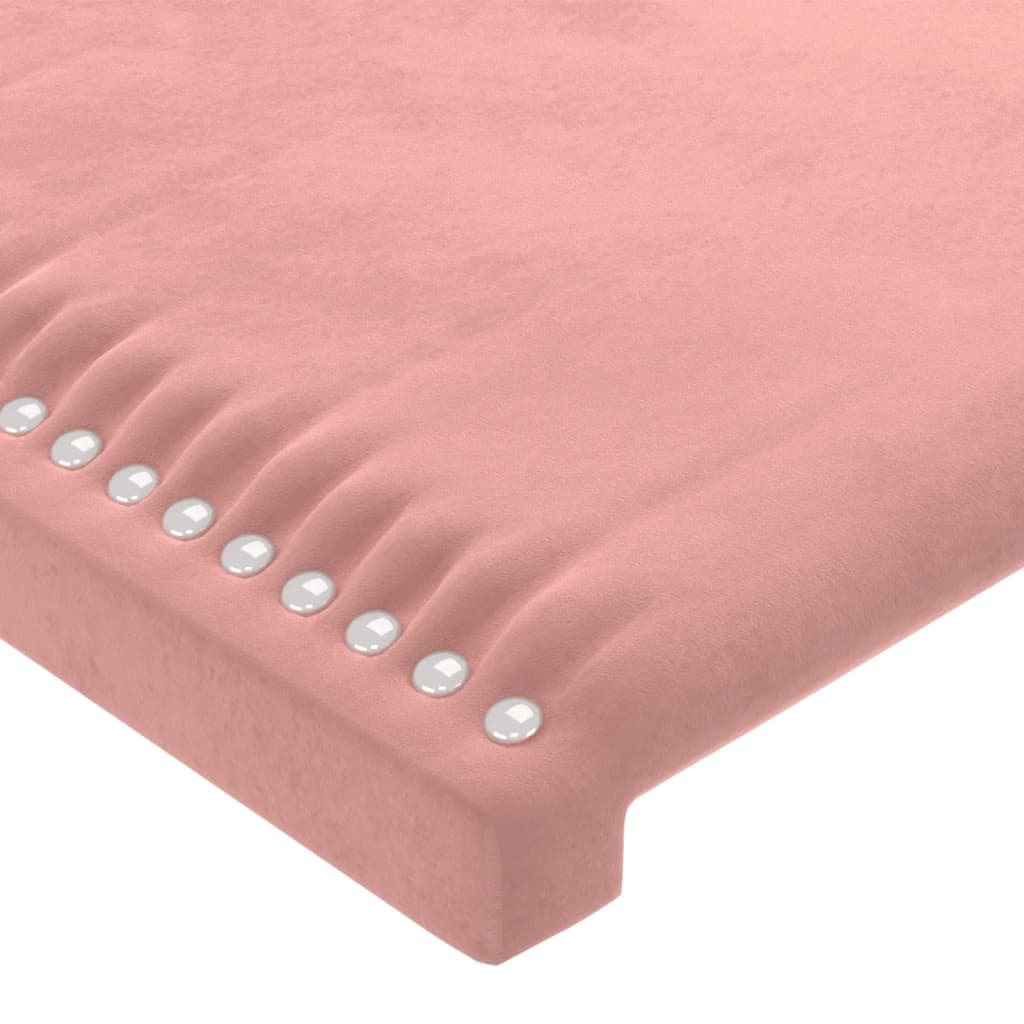 Cadre de lit sans matelas rose 160x200 cm velours - XIOS