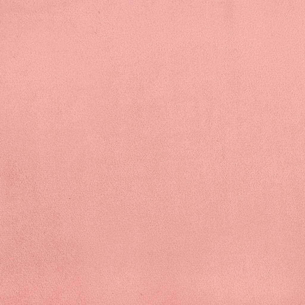Cadre de lit sans matelas rose 160x200 cm velours - XIOS
