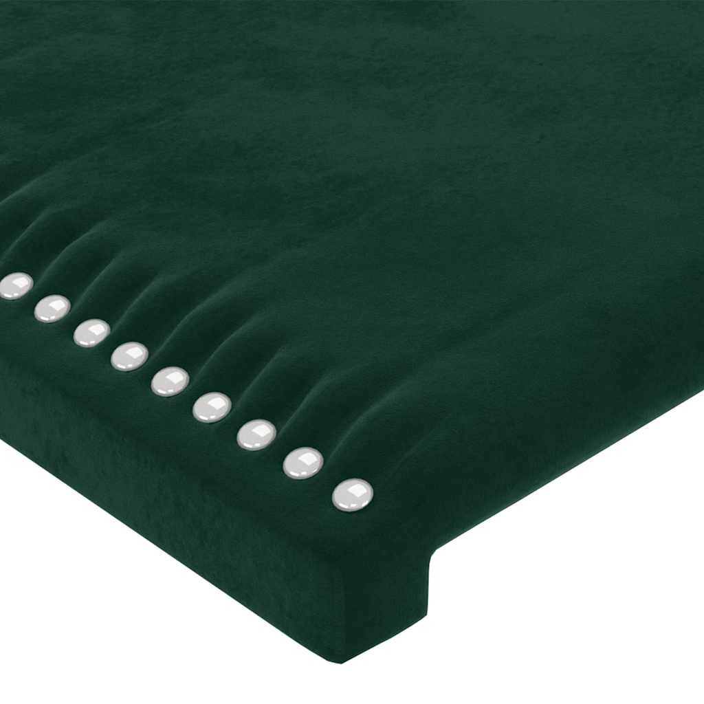 Cadre de lit sans matelas vert foncé 200x200 cm velours - XIOS