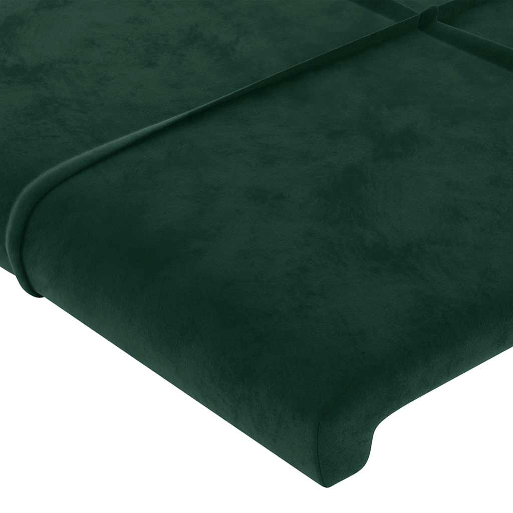 Cadre de lit sans matelas vert foncé 80x200 cm velours - XIOS