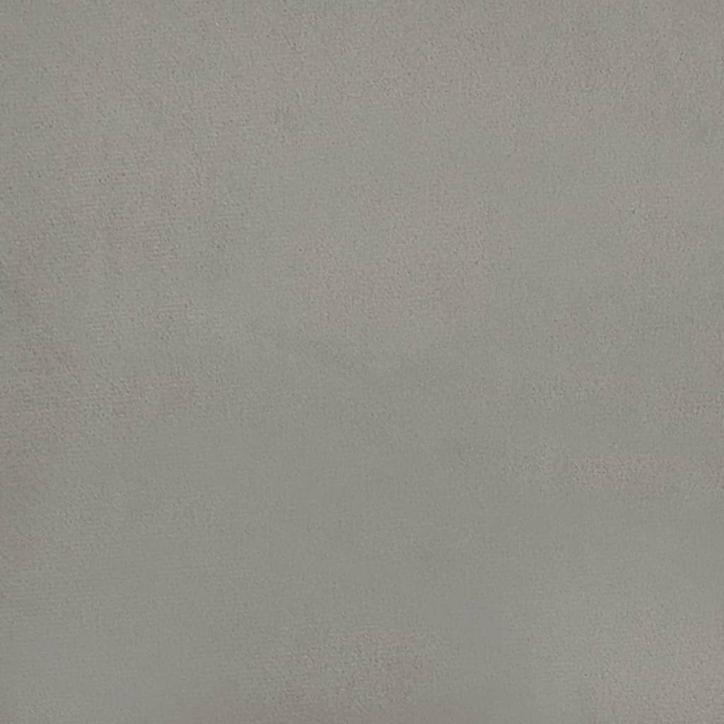 Cadre de lit sans matelas gris clair 140x190 cm velours - XIOS