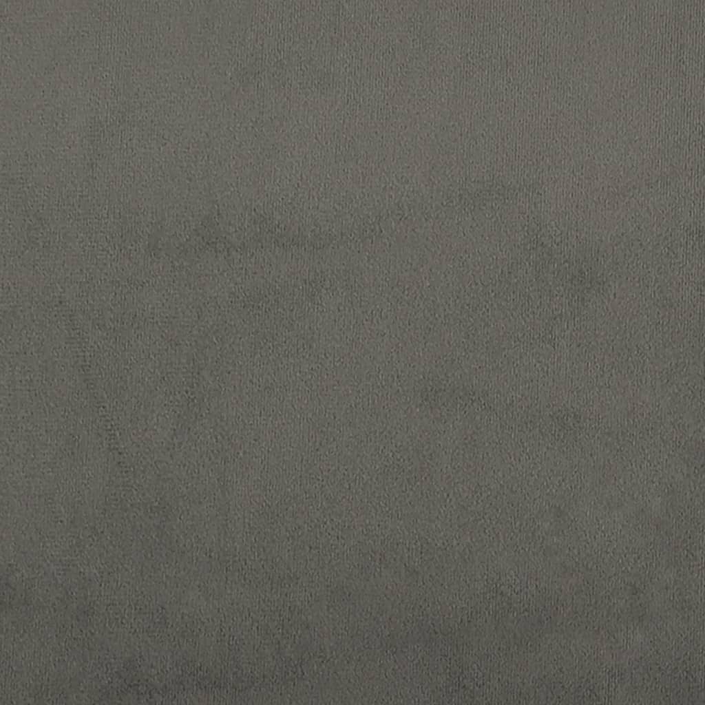 Cadre de lit sans matelas gris foncé 140x200 cm velours - XIOS