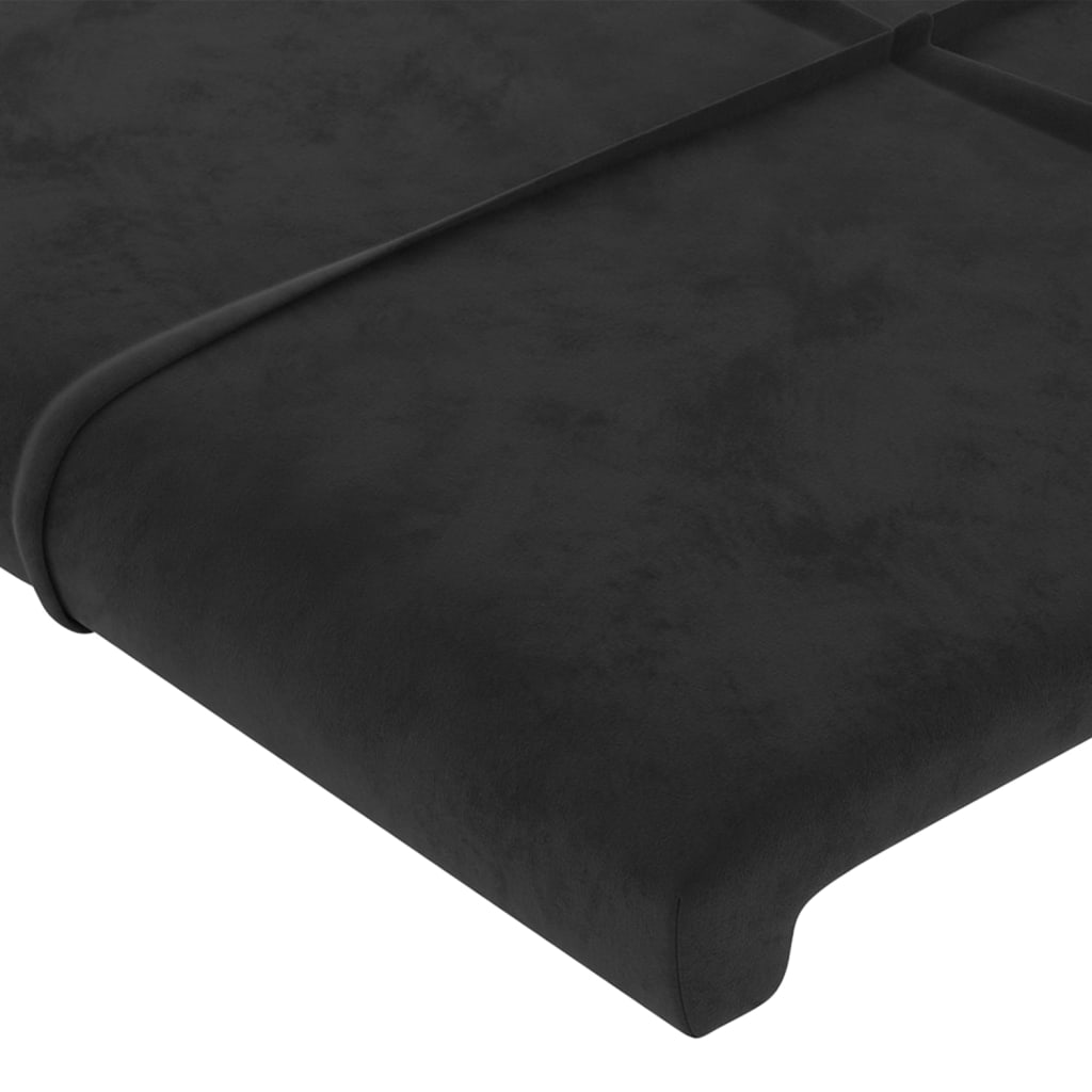 Cadre de lit sans matelas noir 140x200 cm velours - XIOS