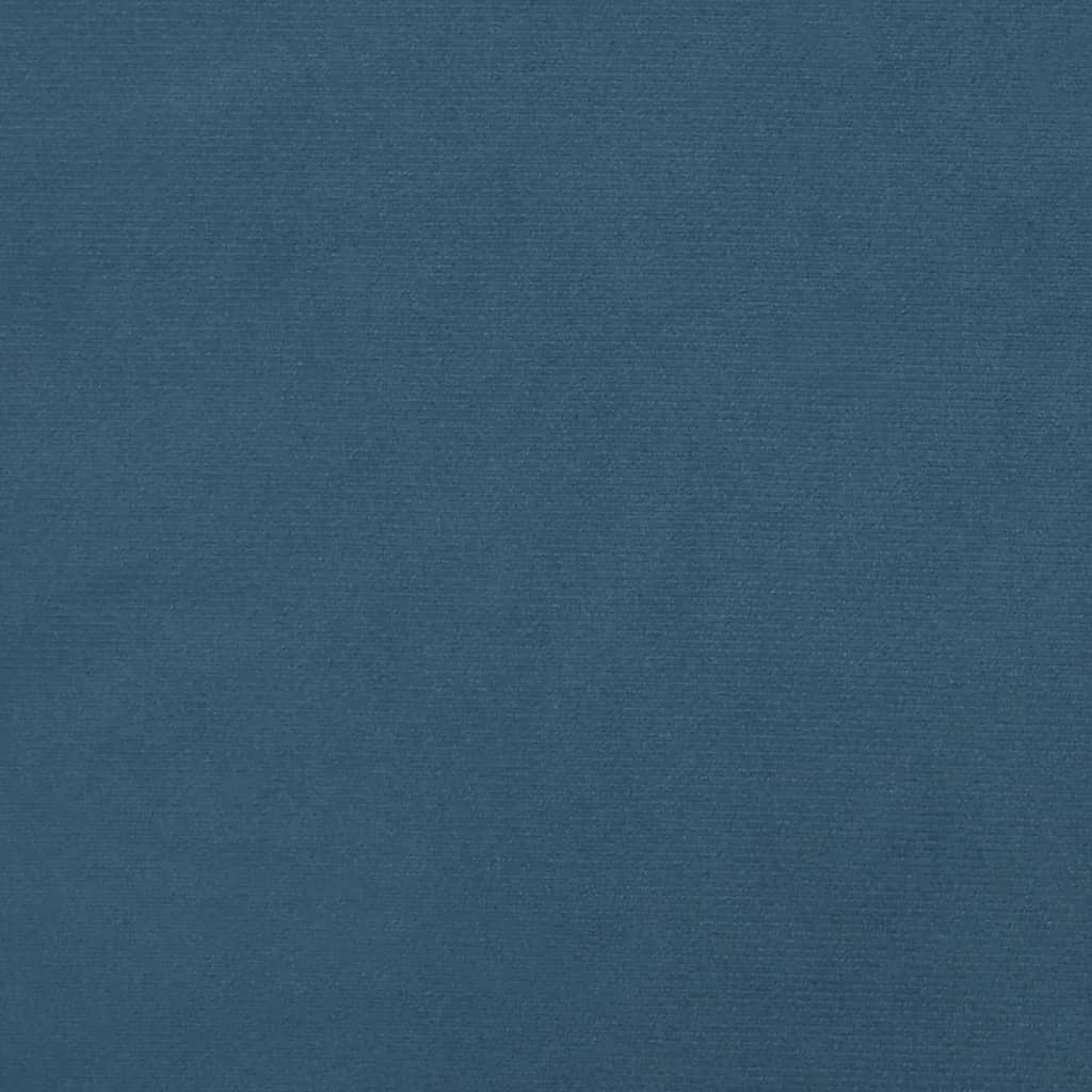 Cadre de lit sans matelas bleu foncé 140x200 cm velours - XIOS