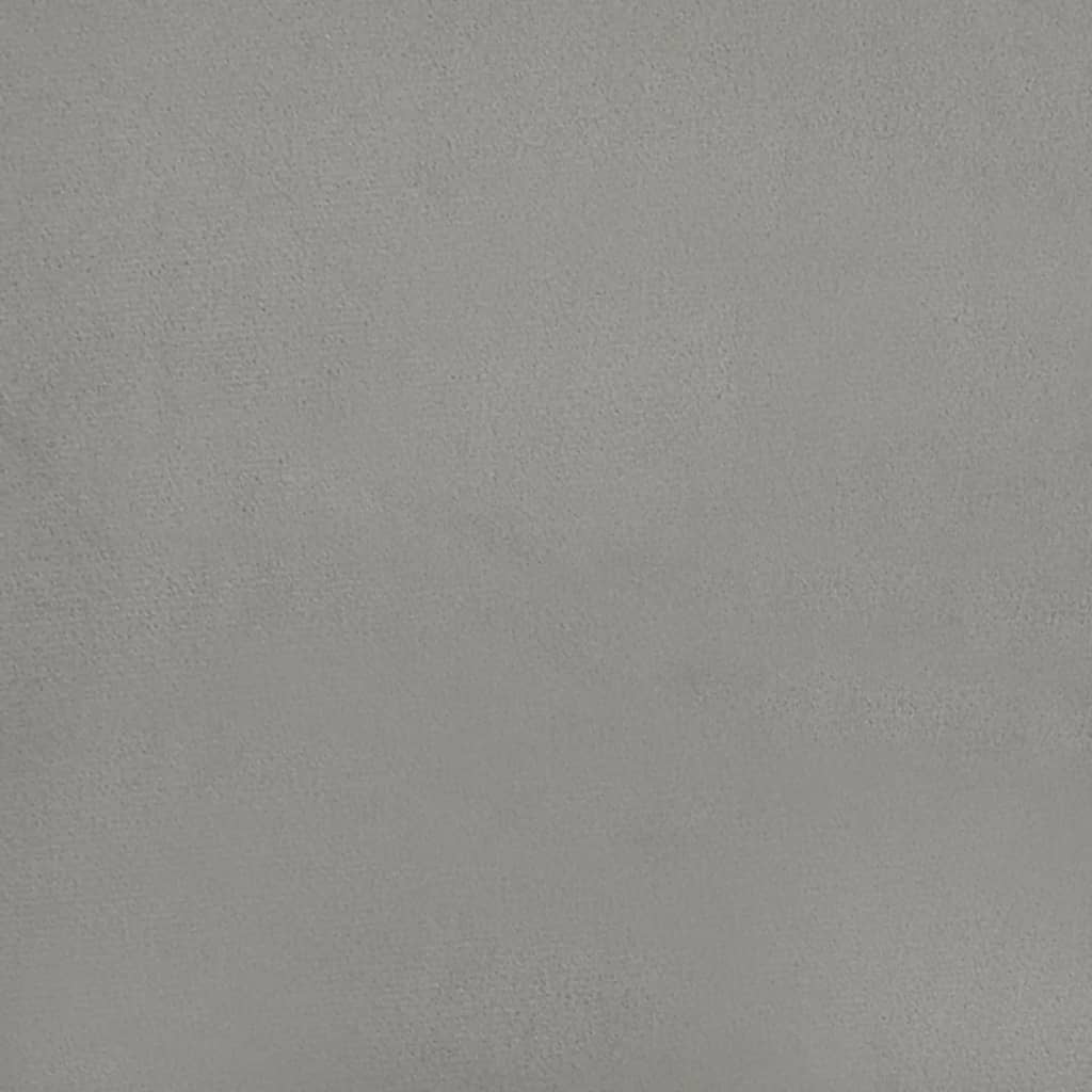 Cadre de lit sans matelas gris clair 160x200 cm velours - XIOS