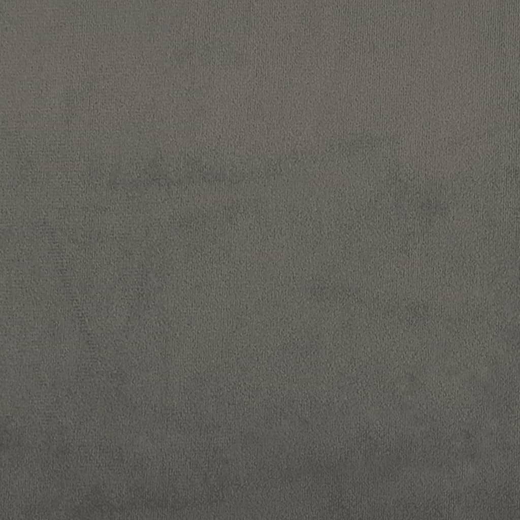 Cadre de lit sans matelas gris foncé velours - XIOS