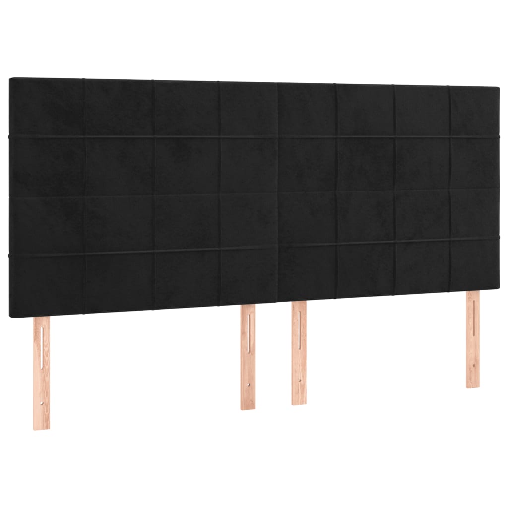 Cadre de lit sans matelas noir velours - XIOS