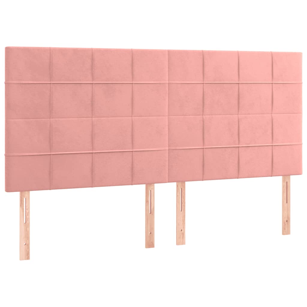 Cadre de lit sans matelas rose velours - XIOS