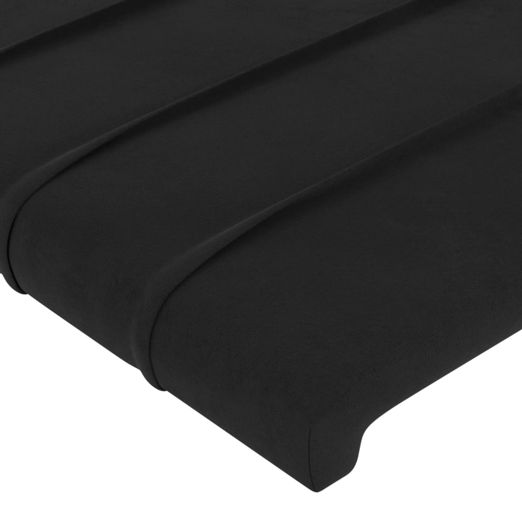 Cadre de lit sans matelas noir 140x190 cm velours - XIOS