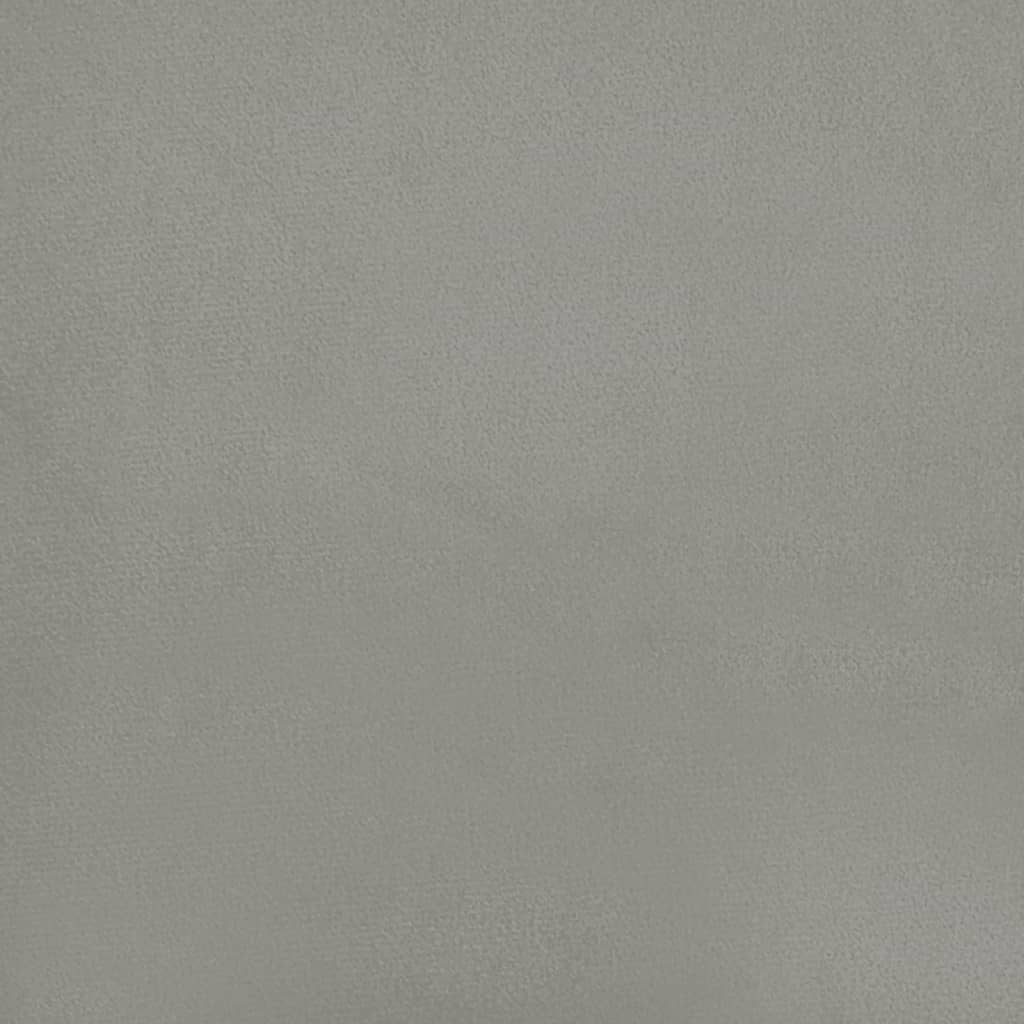Cadre de lit sans matelas gris clair 140x200 cm velours - XIOS