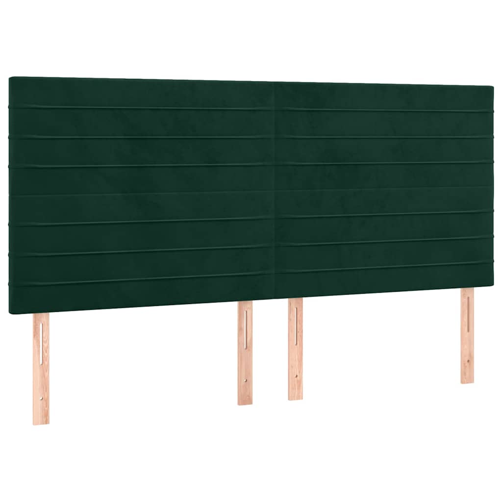 Cadre de lit sans matelas vert foncé 140x200 cm velours - XIOS