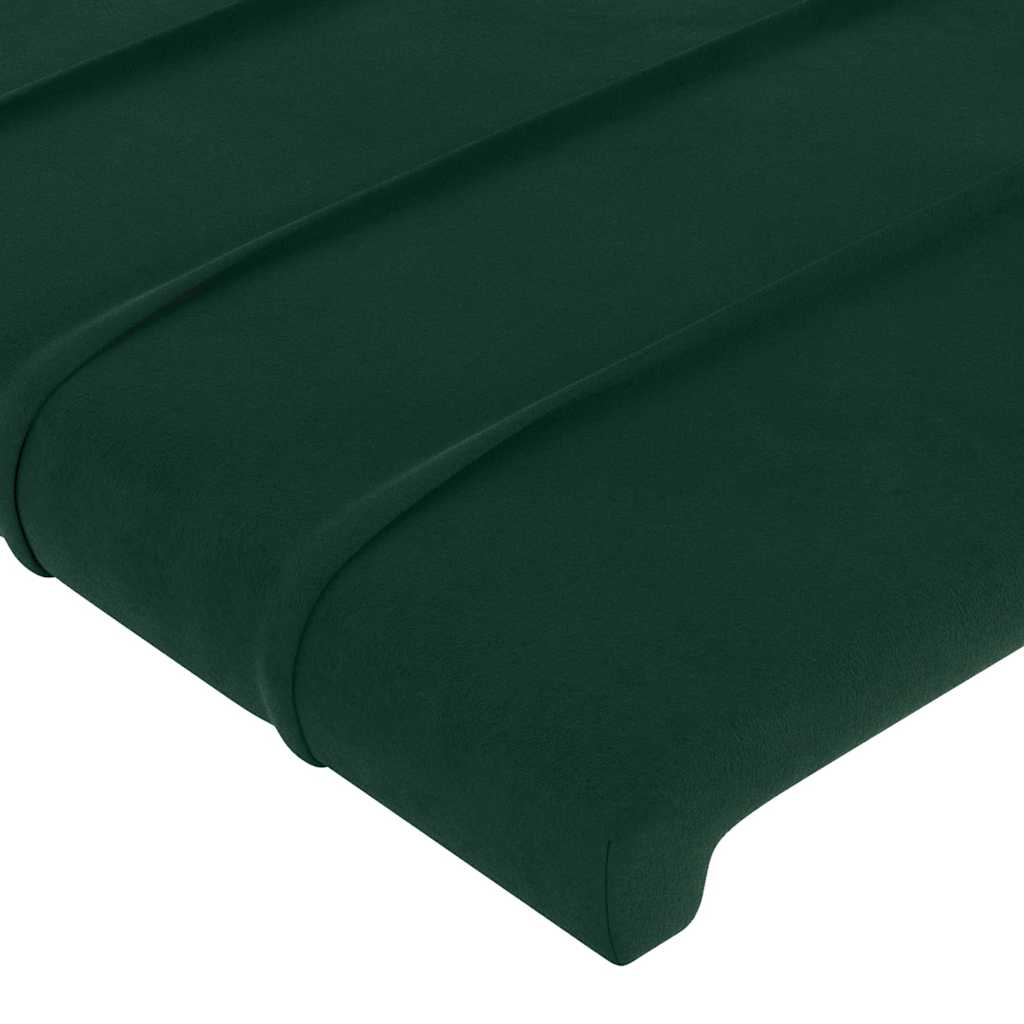 Cadre de lit sans matelas vert foncé 200x200 cm velours - XIOS