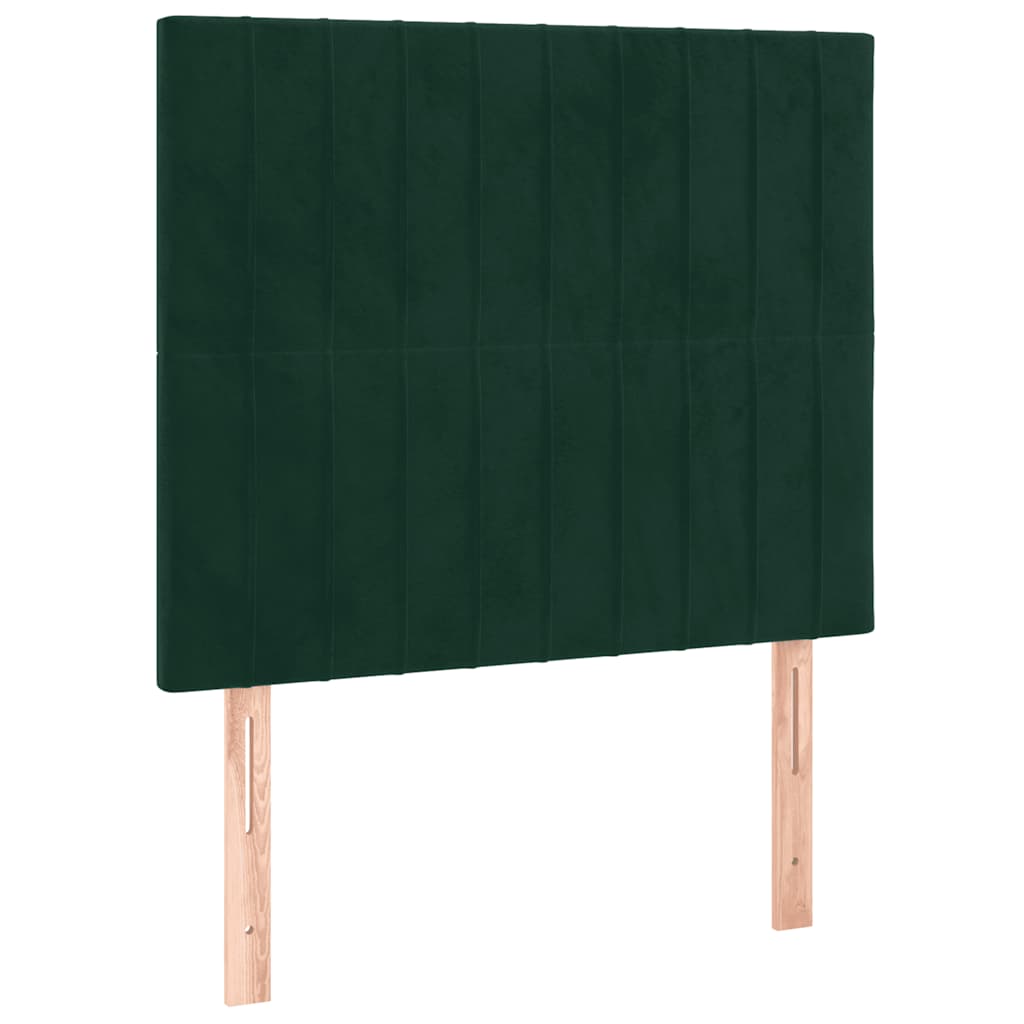 Cadre de lit sans matelas vert foncé 100x200 cm velours - XIOS