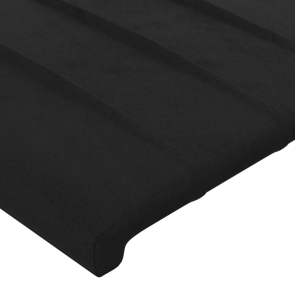 Cadre de lit sans matelas noir 140x200 cm velours - XIOS