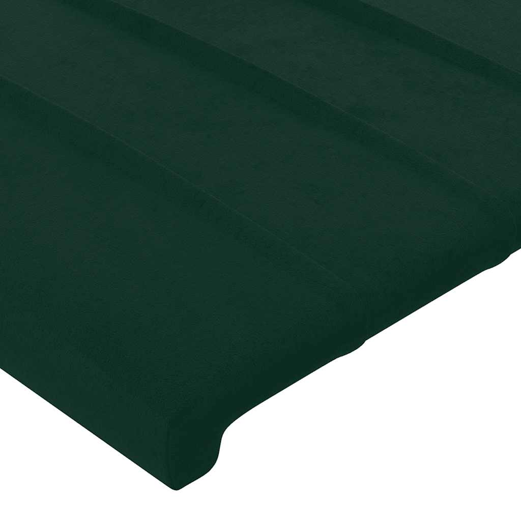 Cadre de lit sans matelas vert foncé 140x200 cm velours - XIOS