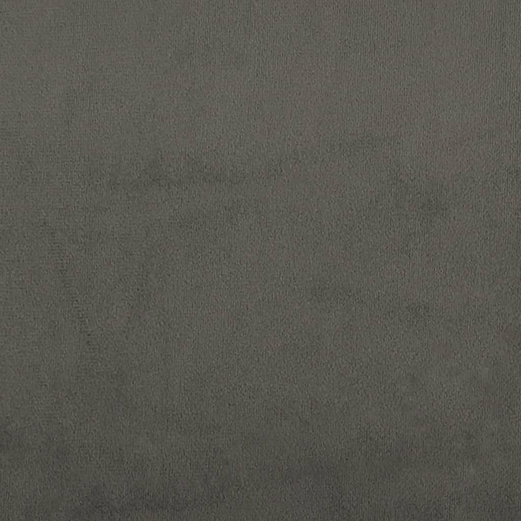Cadre de lit sans matelas gris foncé velours - XIOS