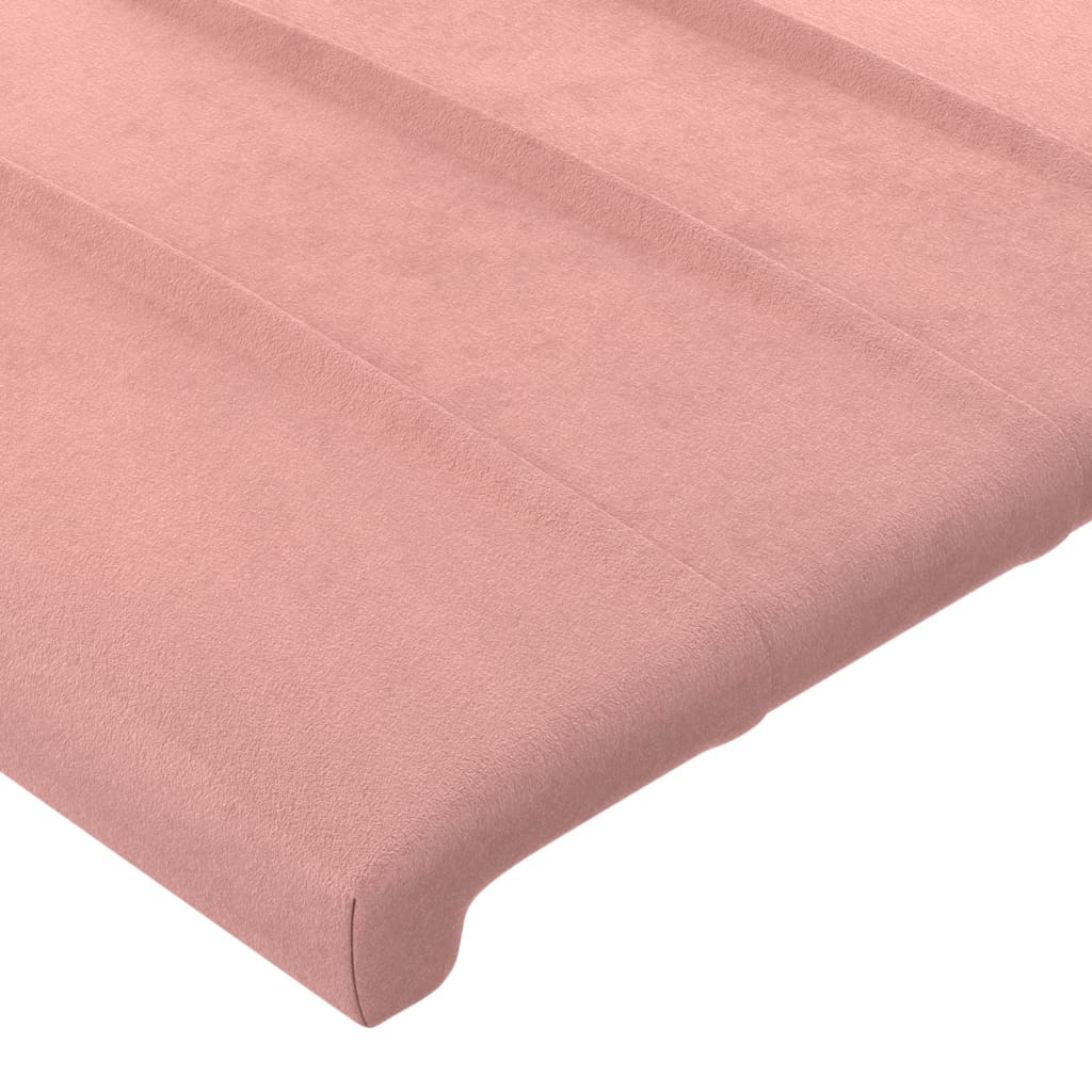 Cadre de lit sans matelas rose 200x200 cm velours - XIOS