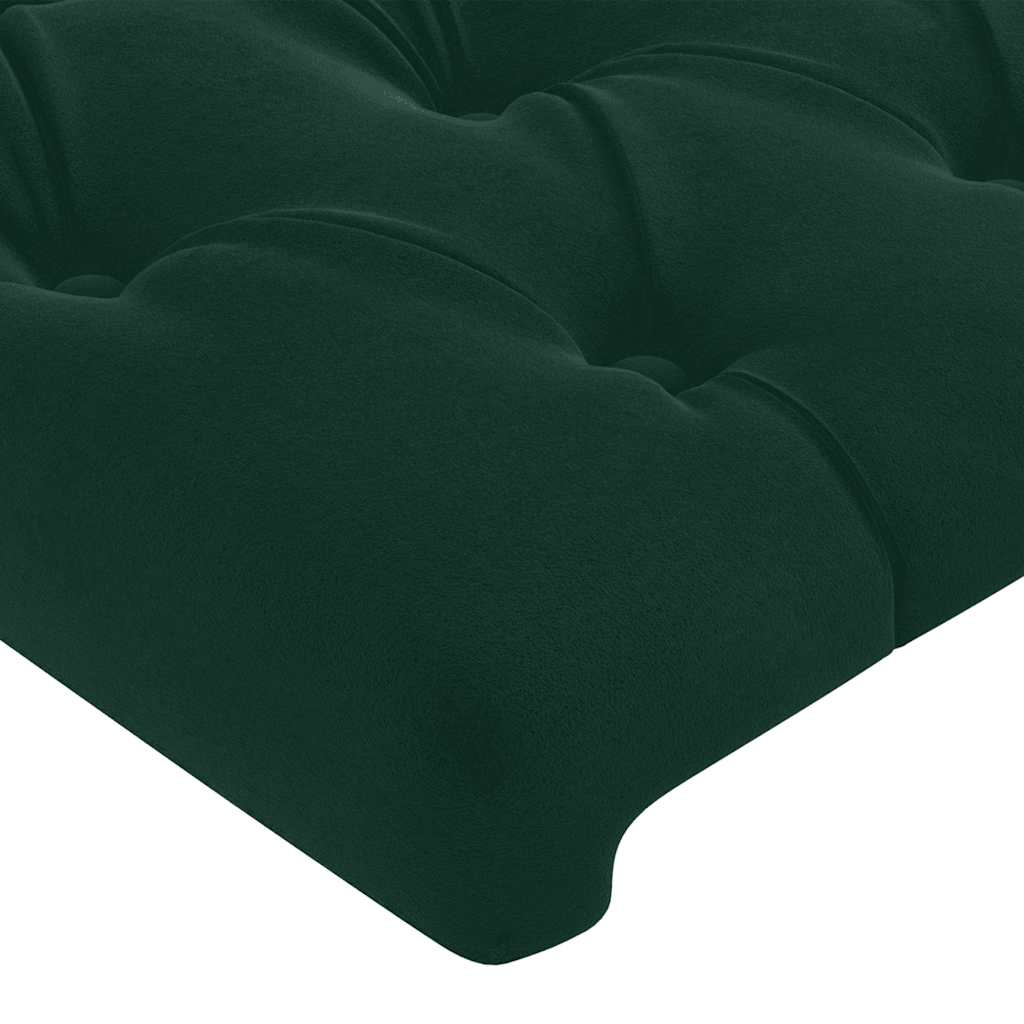 Cadre de lit sans matelas vert foncé 90x190 cm velours - XIOS