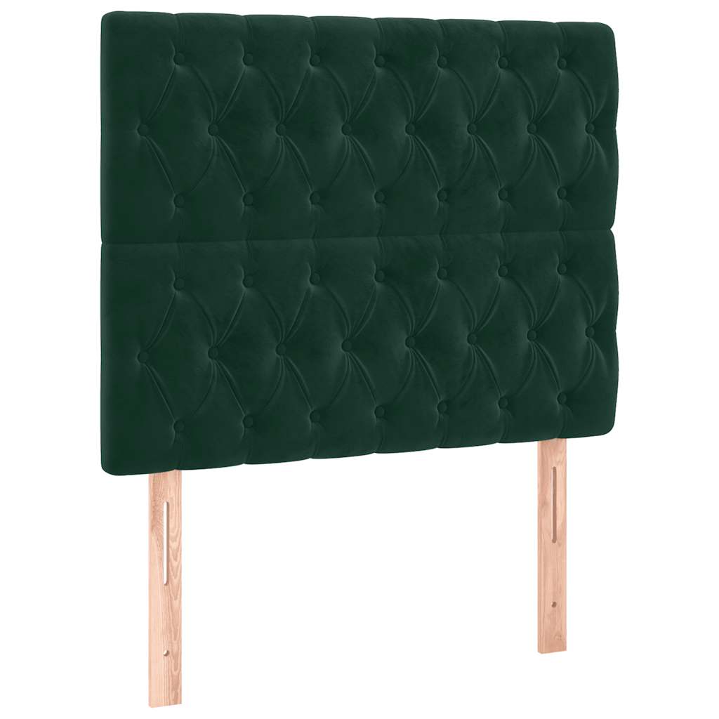 Cadre de lit sans matelas vert foncé 100x200 cm velours - XIOS