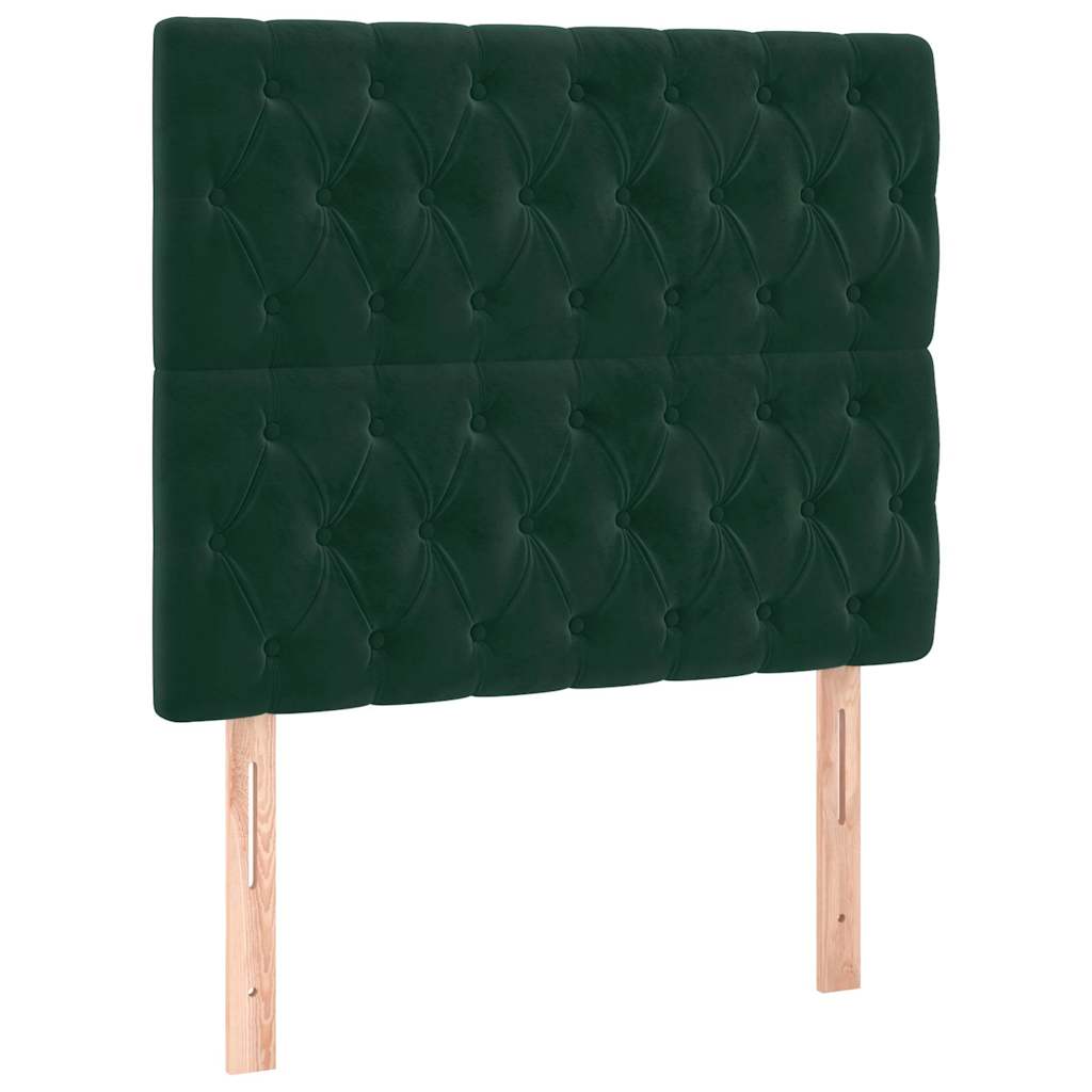 Cadre de lit sans matelas vert foncé 120x200 cm velours - XIOS