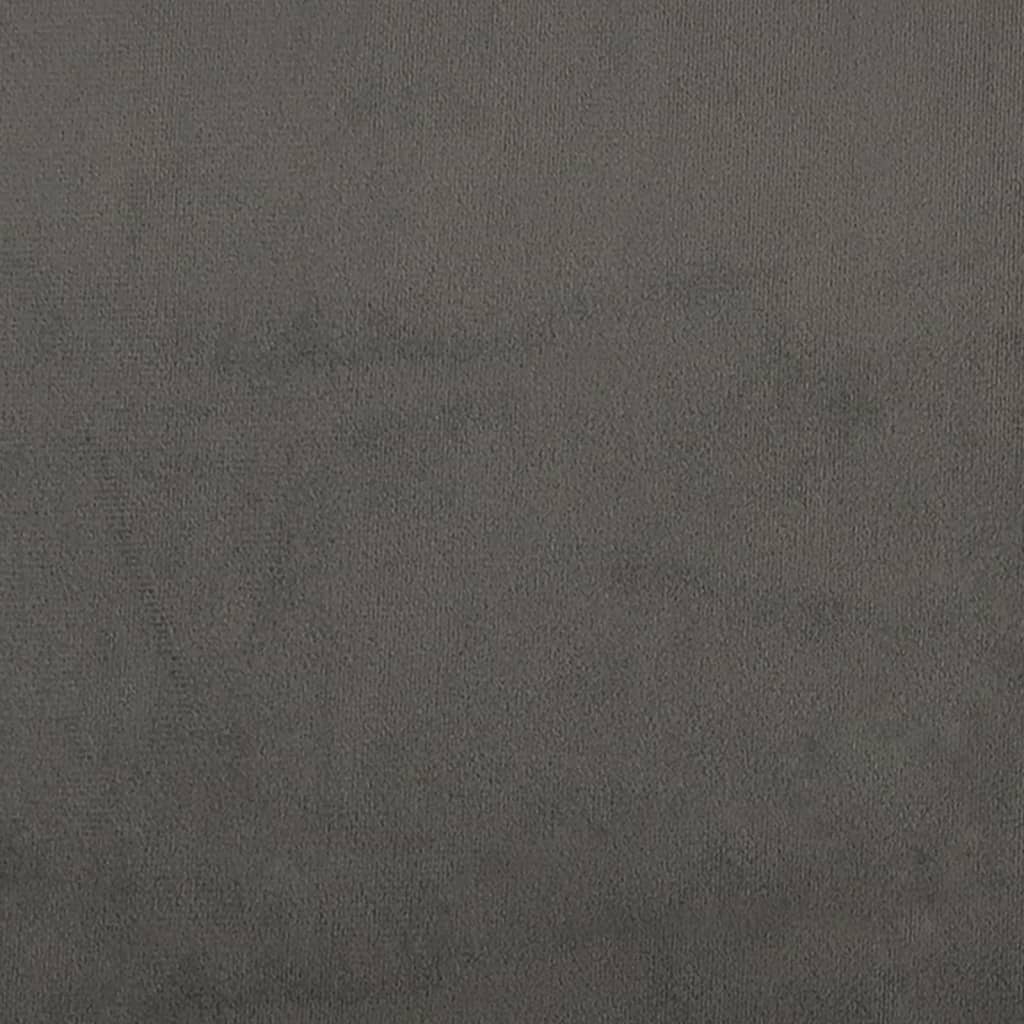 Cadre de lit sans matelas gris foncé 140x200 cm velours - XIOS