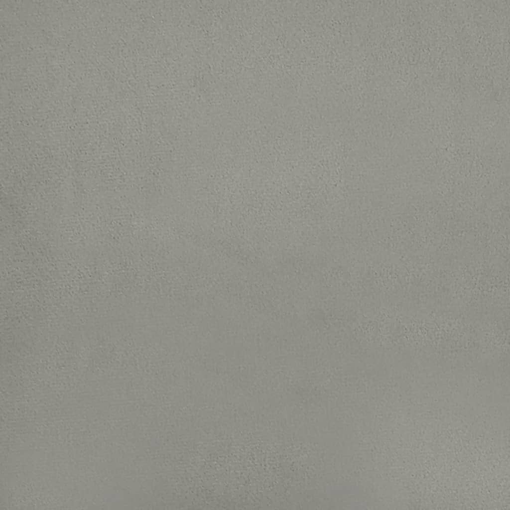 Cadre de lit sans matelas gris clair 160x200 cm velours - XIOS