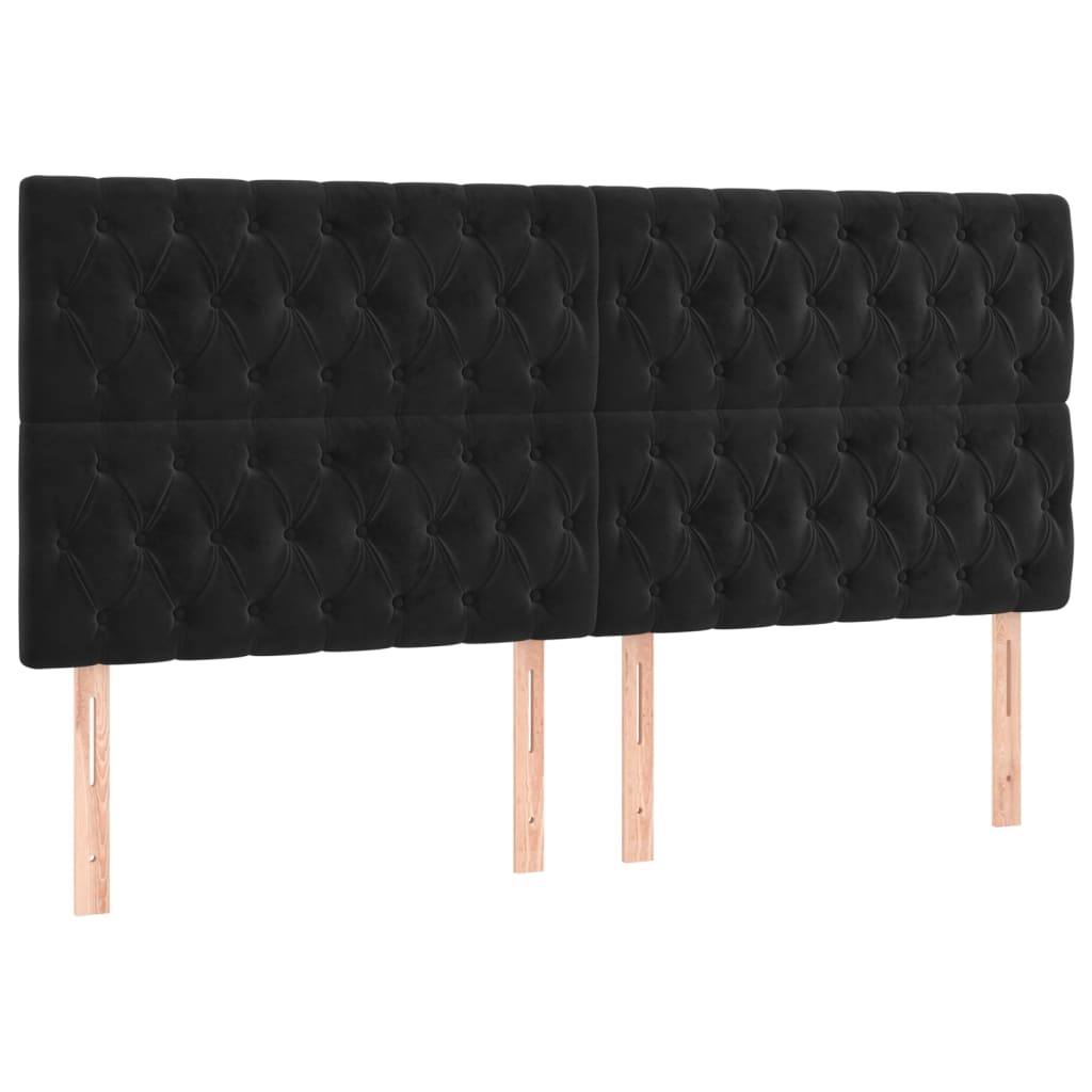 Cadre de lit sans matelas noir velours - XIOS