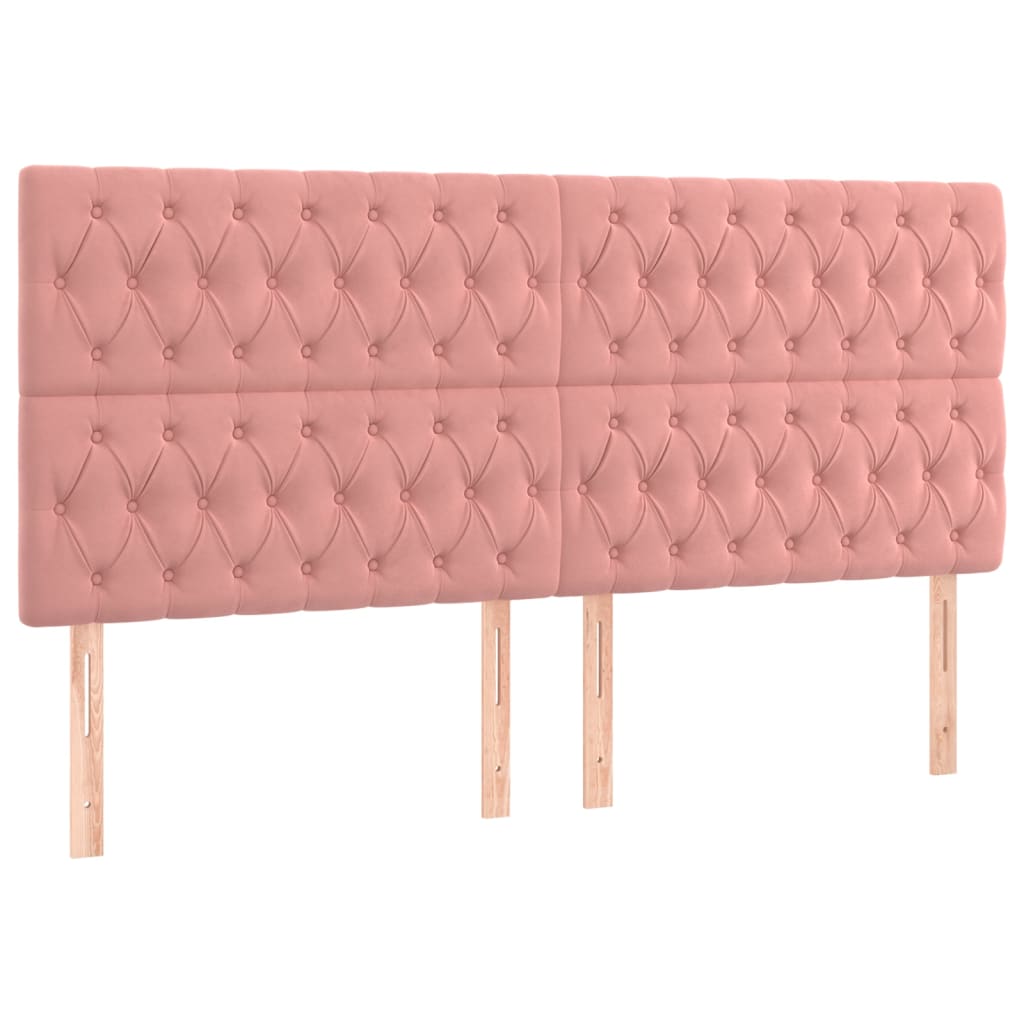 Cadre de lit sans matelas rose velours - XIOS