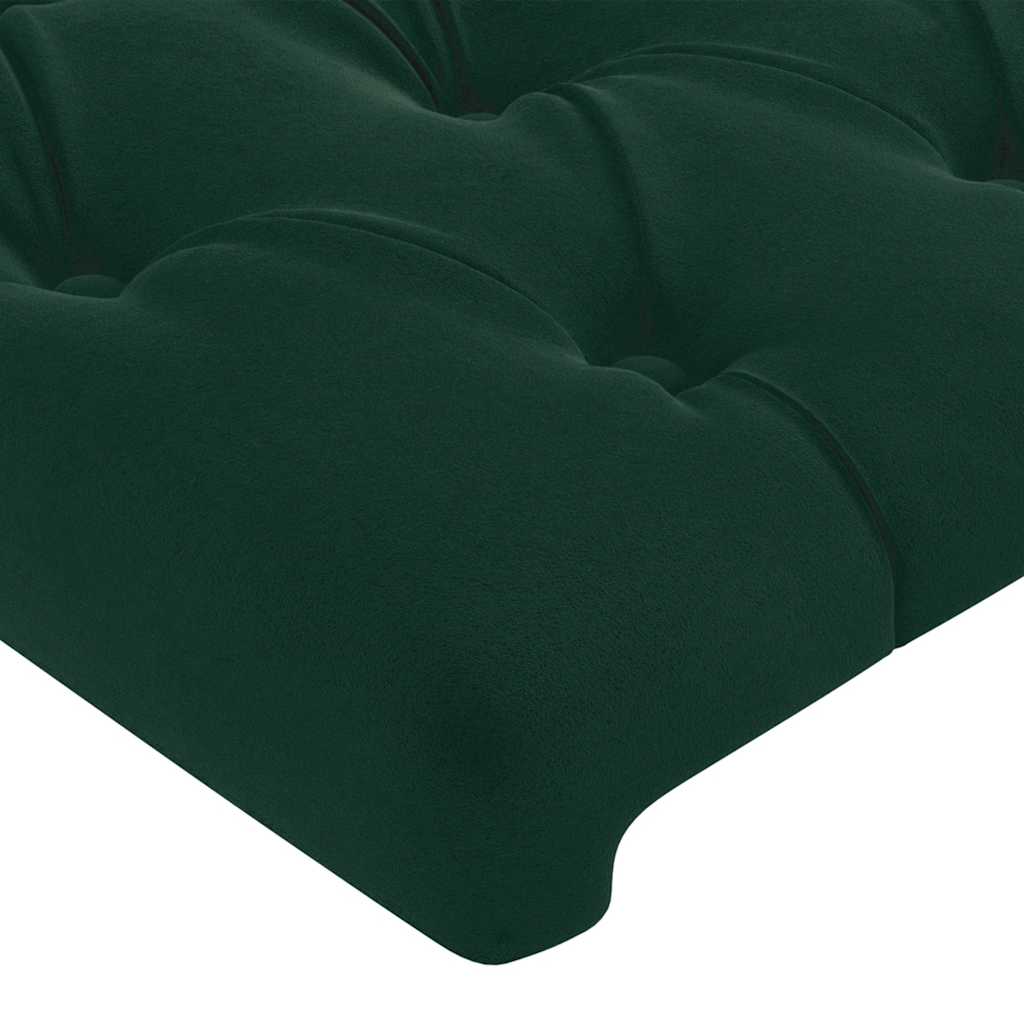 Cadre de lit sans matelas vert foncé 200x200 cm velours - XIOS