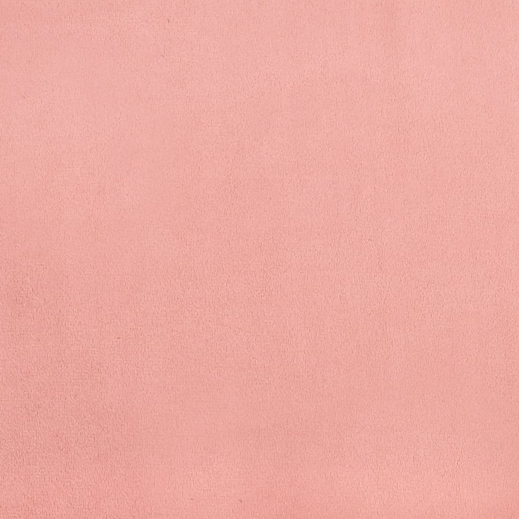 Cadre de lit sans matelas rose 200x200 cm velours - XIOS