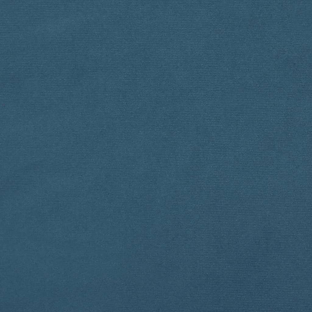 Cadre de lit sans matelas bleu foncé 90x190 cm velours - XIOS