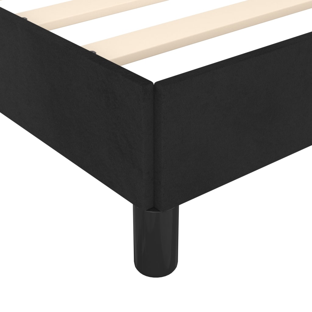 Cadre de lit sans matelas noir 140x200 cm velours - XIOS